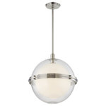 Hudson Valley Lighting - Hudson Valley Lighting 6518-PN Northport - 19.5" One Light Pendant - Northport 1 Light Pendant - Aged Brass Finish - ClNorthport 19.5" One  Polished Nickel CleaUL: Suitable for damp locations Energy Star Qualified: n/a ADA Certified: n/a  *Number of Lights: Lamp: 1-*Wattage:75w E26 Medium Base bulb(s) *Bulb Included:No *Bulb Type:E26 Medium Base *Finish Type:Polished Nickel