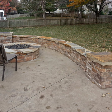 Concrete Pation with Fire Pit