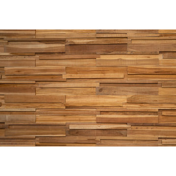 Long 3D Wood Planks for Walls and Ceilings, 9.2 sq. ft, Canyon