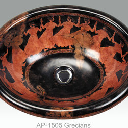 Hand Painted Drop-in Sinks by Atlantis Porcelain Art - Products