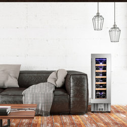 18 Bottles Mini Beverage Refrigerator Freestanding & Bulit-in Wine Cooler - Refrigerators