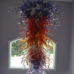 Parfait Blown Glass Chandelier by Robert Kuster - Chandeliers