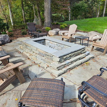 Large Fire pit space looking over Cattail Creek Golf Course