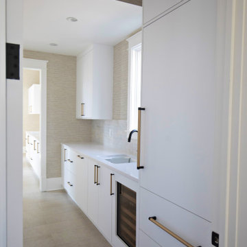 Milano - Olmo Miele-Kitchen + Milano - Bright White Ultra Matte-Butlers Pantry