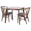 Dining Room Set of 2 Toby Chairs and Square Table Kitchen Modern Solid Wood