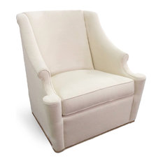 Gabby Lainey Rolled Arm Swivel Chair, Cream Zulu Vanilla