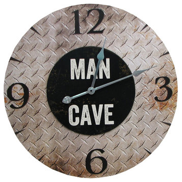 "Man Cave" Wall Wooden Clock