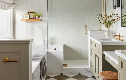 Bathroom of the Week: Old-World Style in Green, Marble and Brass