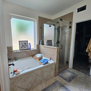 Before: Original Bathtub and Shower Layout