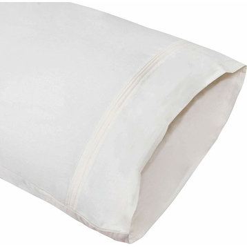 Organic Cotton Pillow Cases, Set of 2, 20"x32", Cream