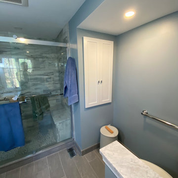 A custom built-in linen closet is a real space-saver
