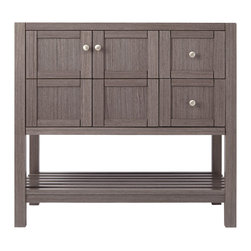 36" Everett Vanity For Undermount Sink- Ash Gray - Products