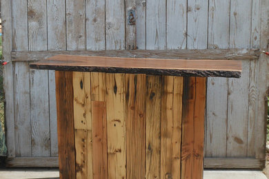 Barn Wood and Black Walnut Bar - Reception Desk