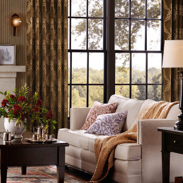 Brown Curtains and Sheers