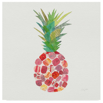 "Tropical Fun Pineapple I" by Courtney Prahl, Canvas Art, 14"x14"