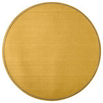 Kiyasa Group - Silk Gold Round Place Mat Crystals - Designed in the US. 100% Hand-made in Istanbul, Turkey. Non-absorbent, Non-stain. Care: clean with a damp cloth. Material: Faux leather, embossed.
