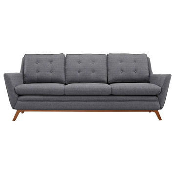 Beguile Upholstered Fabric Sofa, Gray