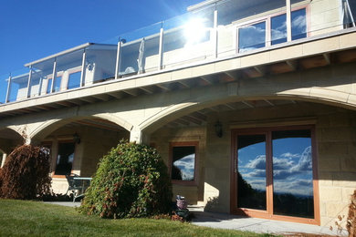 Inspiration for a contemporary exterior home remodel in Calgary