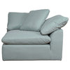 Puff 5 Pc Slipcovered Modular Sectional Sofa Performance Fabric Ocean Blue