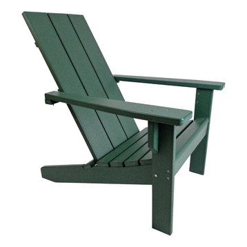 Modern Poly Adirondack Chair, Green