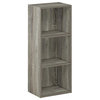 Furinno Luder 3-Tier Open Shelf Bookcase, French Oak