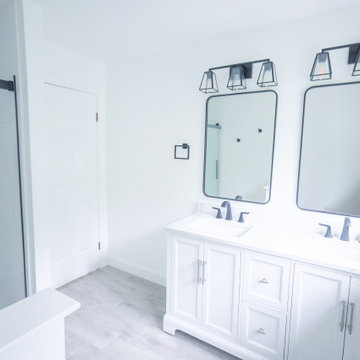 Bright, Fresh looks for this modern bath