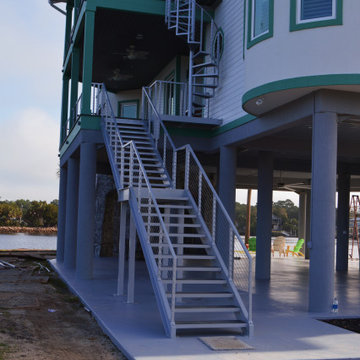 Custom Aluminum Straight Staircase, Spiral Staircase, Ladder, and Cable Railing