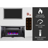 Brighton Electric Fireplace TV Stand and Color-Changing LED Heater Insert White