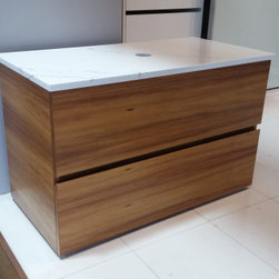 Blackbutt wall hung vanity - Bathroom Vanities