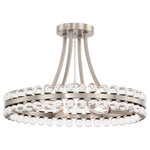 Crystorama - Clover 4 Light Flush Mount in Brushed Nickel - This 4 light Flush Mount from the Clover collection by Crystorama will enhance your home with a perfect mix of form and function. The features include a Brushed Nickel finish applied by experts.