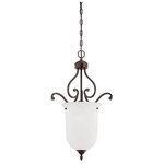 Millennium Lighting - Millennium Lighting 1571-RBZ Courtney Lakes - One Light Pendant - Pendants serve as both an excellent source of illumination and an eye-catching decorative fixture Shade Included: YesCourtney Lakes One Light Pendant Rubbed Bronze Turinian Scavo Glass *UL Approved: YES *Energy Star Qualified: n/a *ADA Certified: n/a *Number of Lights: Lamp: 1-*Wattage:100w A bulb(s) *Bulb Included:No *Bulb Type:A *Finish Type:Rubbed Bronze