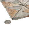 Crag 12"x12" Natural Stone Mosaic Tiles, Slate, Diamond Patchwork