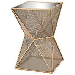 Contemporary Side Tables And End Tables Magnoux Accent Table, Gold