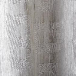 Modern Shimmer Drapery in Silver - Drapery Fabric