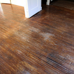 Residential remodel -  refinish old oak strips (sanding + staining) - Hardwood Flooring