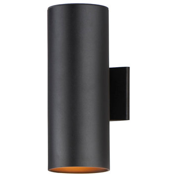 Maxim 26108 Outpost 2 Light 15" Tall Outdoor Wall Sconce - Black