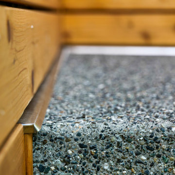 Cedar accents include metal flashing