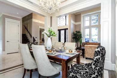 Example of a classic dining room design in Vancouver