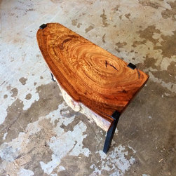 Blue Gum with blackened steel - Side Tables And End Tables