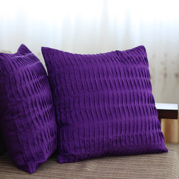 Purple textured pillow - Products