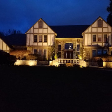 Lighting makes for a powerful statement on this gorgeous home