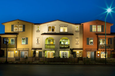 Large three-story exterior home idea in San Francisco