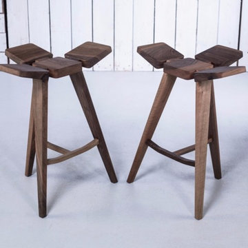 Danish Solid Ash Wood Counter Stool