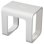 Alfi trade Inc - Alfi Brand Abst99 White Matte Solid Surface Resin Bathroom/Shower Stool - This bench is perfect to be used as a shower seat or extra seat in the bathroom.  It's sturdy heavy duty construction ensures that it's build to last.  Add a flair to your bathroom with this fancy white matte seat.
