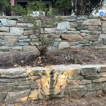 Dry Stack Field Stone Retaining Walls in Sligo Creek Park, Silver Spring MD