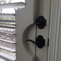 Shutters in transitional space. - Window Treatments