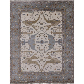 9'x12' Traditional Hand Knotted Oriental Oushak Wool Area Rug, Q1408
