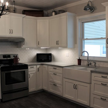 White and Gray Shaker Kitchen