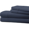 Becky Cameron Luxury 4-Piece Bed Sheet Set, California King, Navy