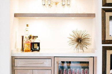 Home bar - transitional home bar idea in Atlanta